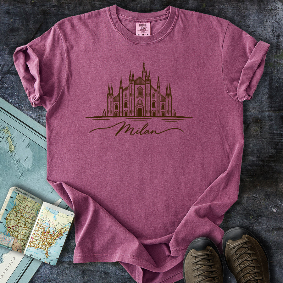 Milan Italy Doodle T-Shirt