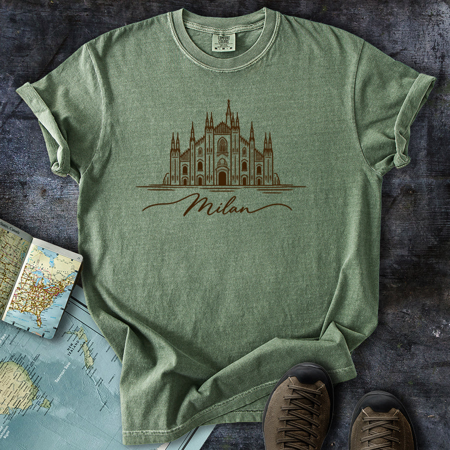 Milan Italy Doodle T-Shirt