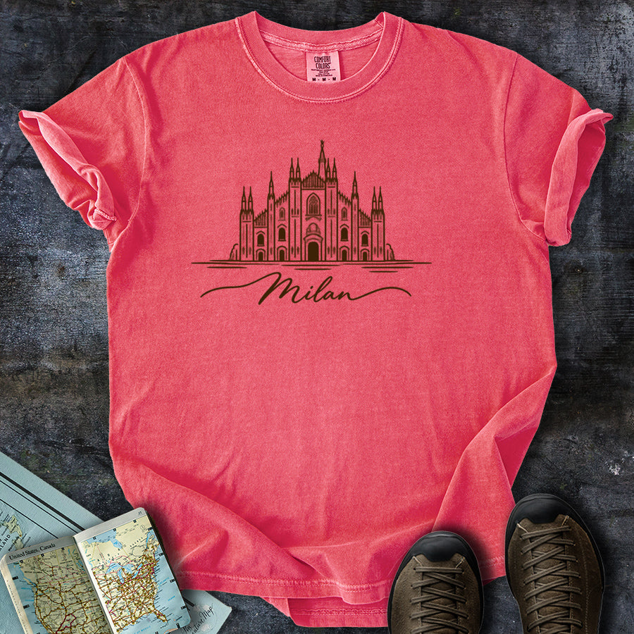 Milan Italy Doodle T-Shirt