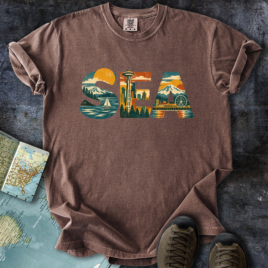 Seattle Sea Cityscape T-Shirt